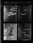E.C.C. Basketball; Boys on baseball field (4 Negatives), December 1955 - February 1956, undated [Sleeve 10, Folder c, Box 9]
